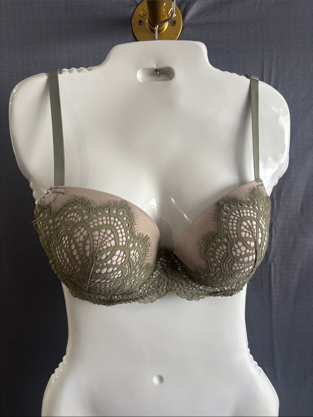 Victoria's Secret Olive Lace Demi Bra